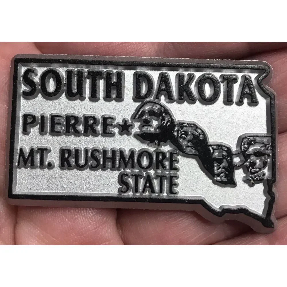 South Dakota Rushmore State Vintage Rubber Fridge Magnet Classic Travel Souvenir